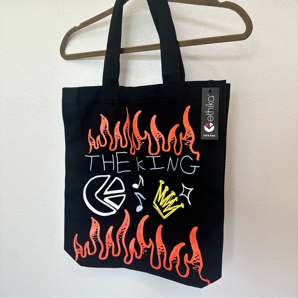 Ethika Tote Bag with vibrant graphic
